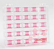Box s 25 cívkami pro šicí stroje Janome - barevné