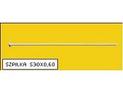 Ocelový špendlík, poniklovaný, 30x0,6 mm (box 500g)