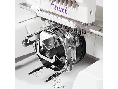 Vyšívací stroj TEXI IRIS 12, stojan, čepicový rámeček, čeština