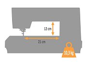 Šicí stroj JANOME SKYLINE S6 AE velikosti XL