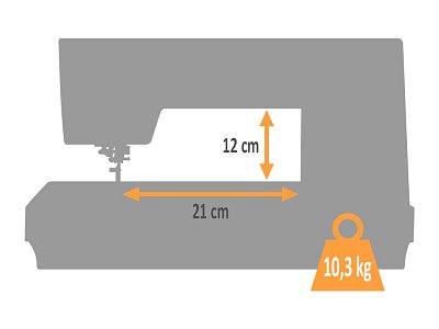 Šicí stroj JANOME SKYLINE S6 AE velikosti XL