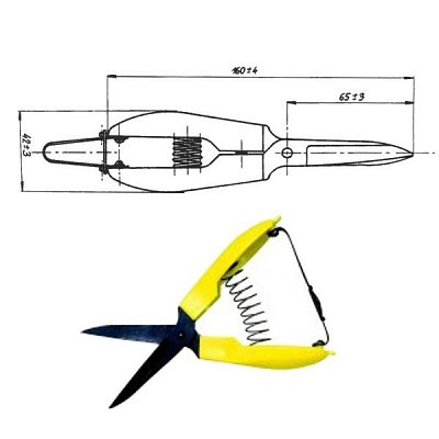 Cvakačky CS 2405 - nůžky dlaňovky (řemeslnické nůžky) ROSTEX 2405