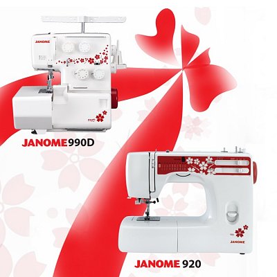 JANOME 920 + Janome 990D SET- Doprava Zdarma