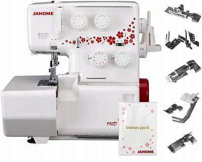 JANOME 990D + 4 patky v ceně 1900Kč ZDARMA!