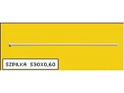 Ocelový špendlík, poniklovaný, 30x0,6 mm (box 500g)