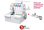 Overlock JANOME 744D + Patka na slepý steh