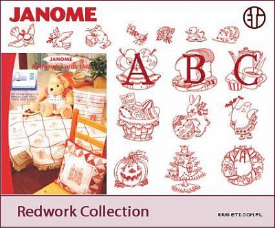 Program pro vyšívání JANOME Redwork Collection