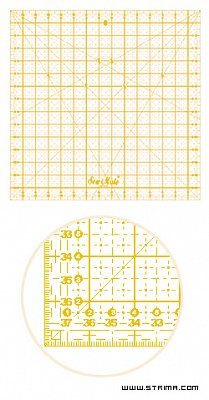 Rastrové pravítko pro quilting a patchwork 38x38 cm