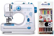 Šicí stroj Lucznik Mini BLUE + Dárek - Šicí souprava
