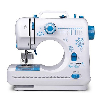 Šicí stroj Lucznik Mini BLUE + Dárek - Šicí souprava
