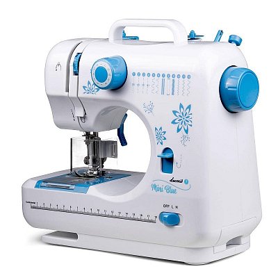 Šicí stroj Lucznik Mini BLUE + Dárek - Šicí souprava