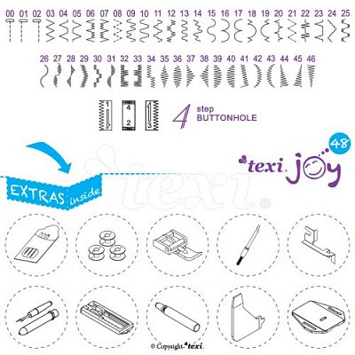 TEXI JOY 48 - Šicí stroj - Doprava ZDARMA