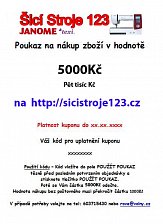 Dárkový poukaz na zboží v hodnotě 5000Kč